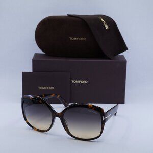 Tom Ford Chiara-02 FT0919 55B Butterfly Sunglasses - Havana/Smoke